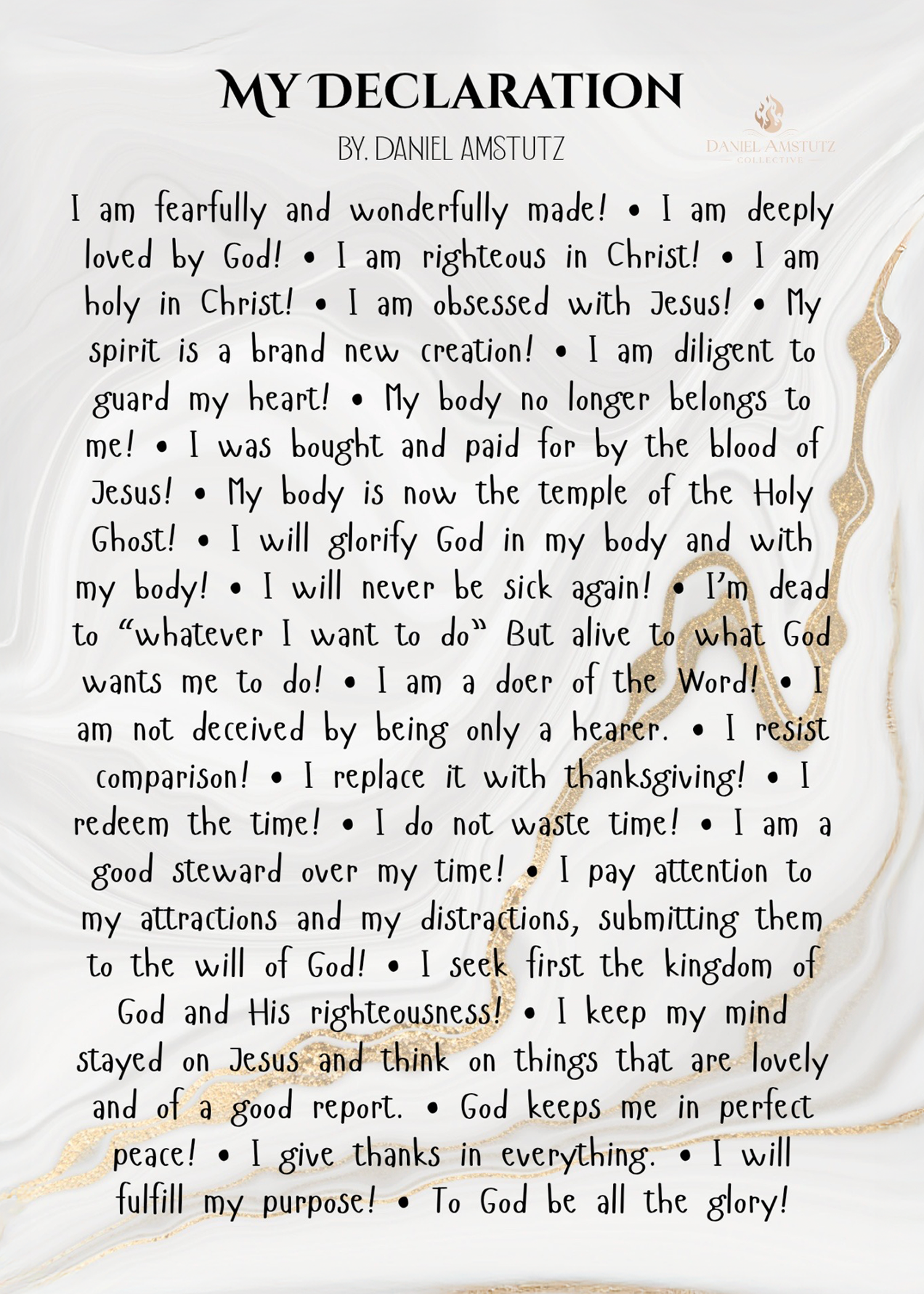 My Declaration - Daniel Amstutz